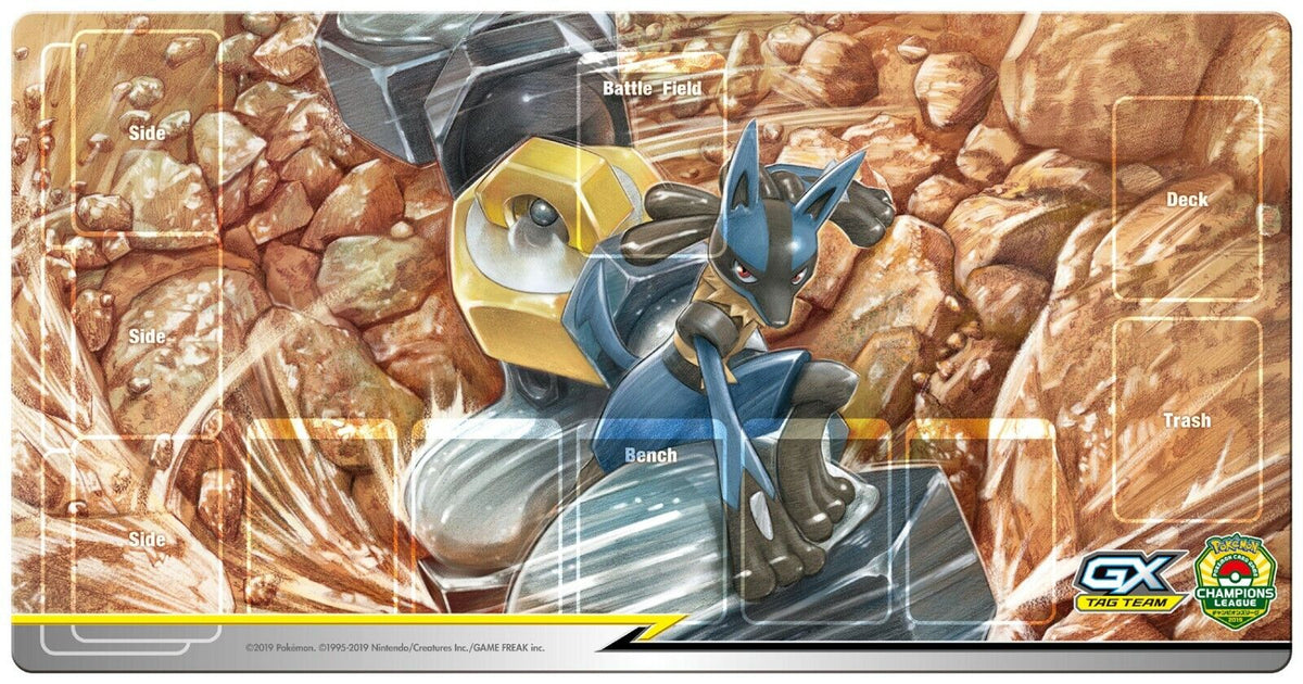 Japanese Lucario & Melmetal Champions League Playmat Biggiebreaks.com Japanese Lucario & Melmetal Champions League Playmat Biggiebreaks.com